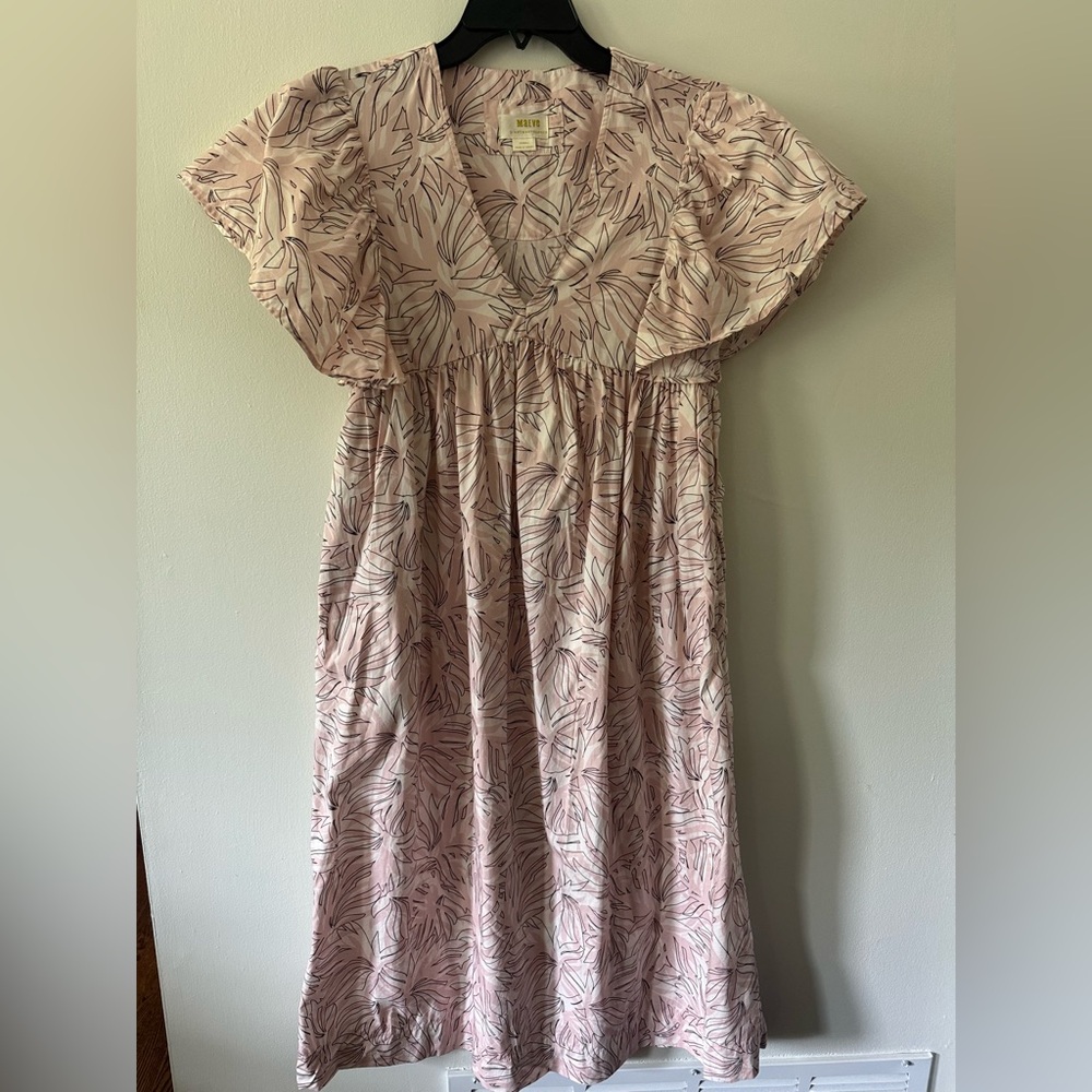 MAEVE By Anthropologie Printed Flutter-sleeve Babydoll Dress  Womens Size XXS - Picture 3 of 5